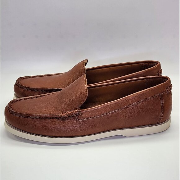 Polo Ralph Lauren Merton Venetian Loafers Size 8.5D Tan Leather Slip-On Shoes - Picture 13 of 14